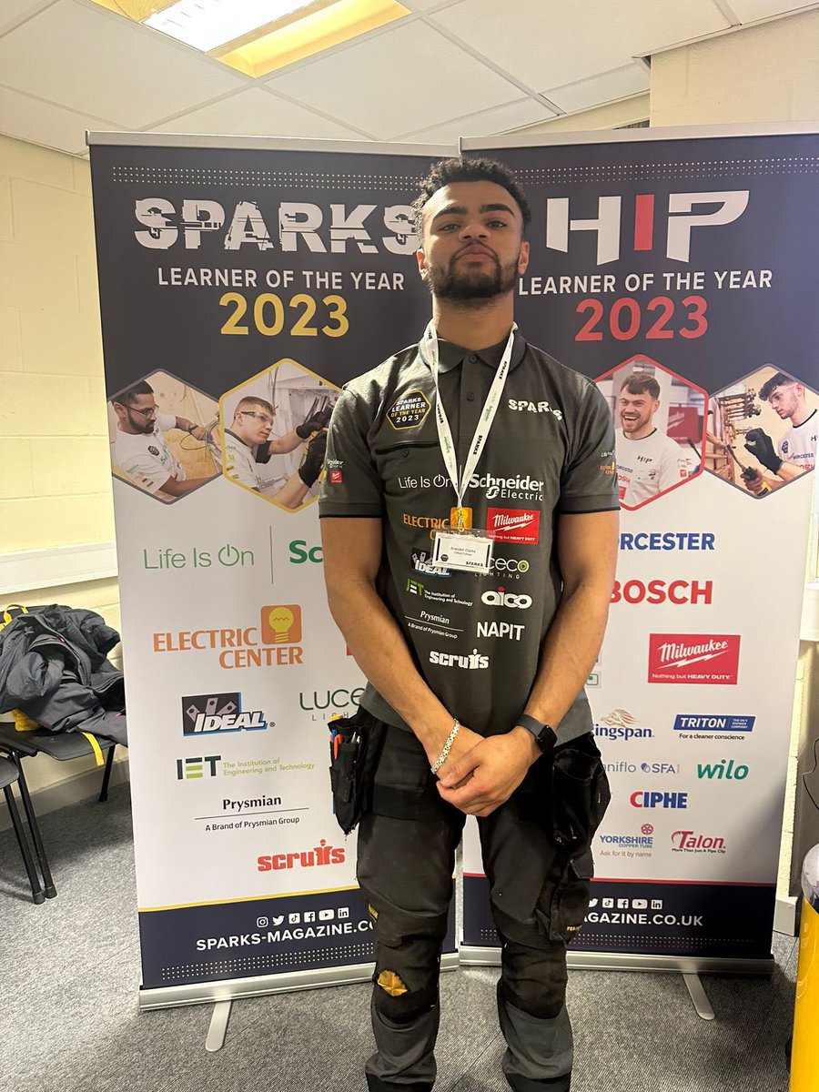 CliffordColleg1's tweet photo. Good luck today Branden with the Sparks Learner Of The Year 2023 competition. Branden has worked really hard in his apprenticeship and impressed our staff with his commitment. @Barlowsukltd @sparksmagazine #apprenticeships https://t.co/GiGOQBUqVs