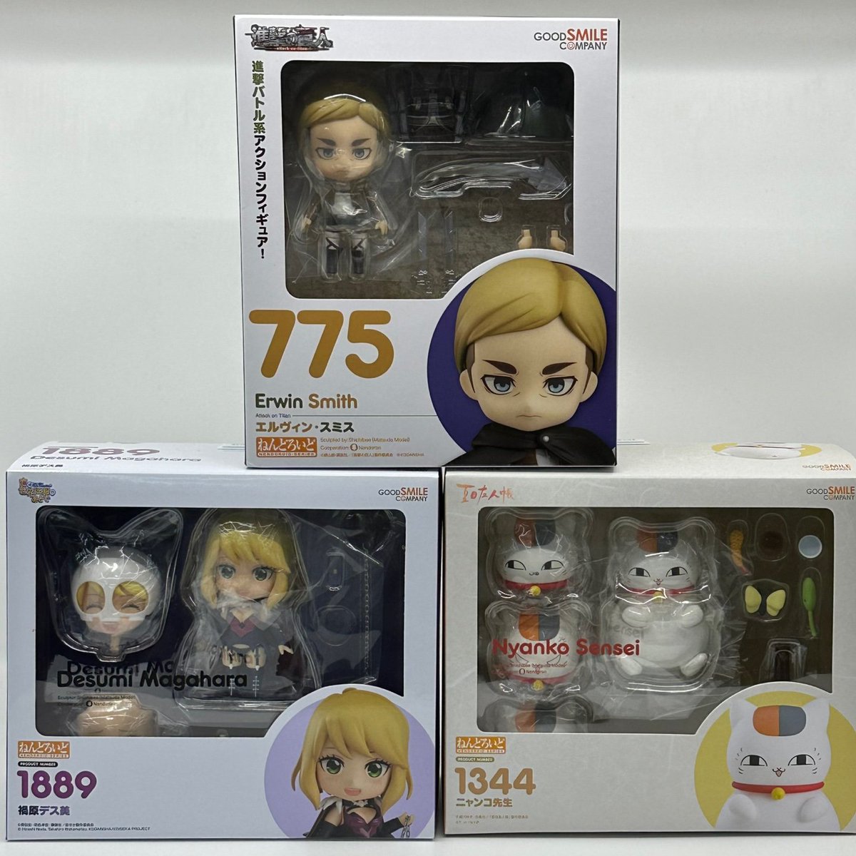 【부산점 입고 안내】 다양한 넨도로이드 상품이 입고되었습니다. - 진격의거인 - 엘빈 스미스 (재판) - 나츠메 우인장 야옹선생 - 사랑은 세계정복...