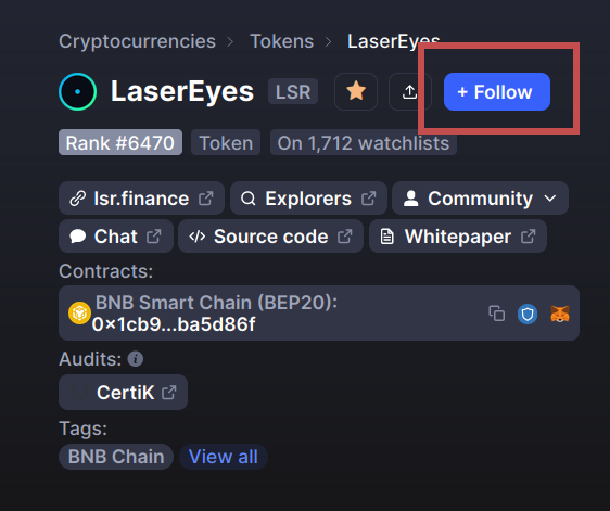 Our CMC Community page was verified in just a day! A really pleasant experience! Thx, <a href="/CoinMarketCap/">CoinMarketCap</a>!

CMC Community is a vibrant social network for traders - join it, hunt gems and follow $LSR!