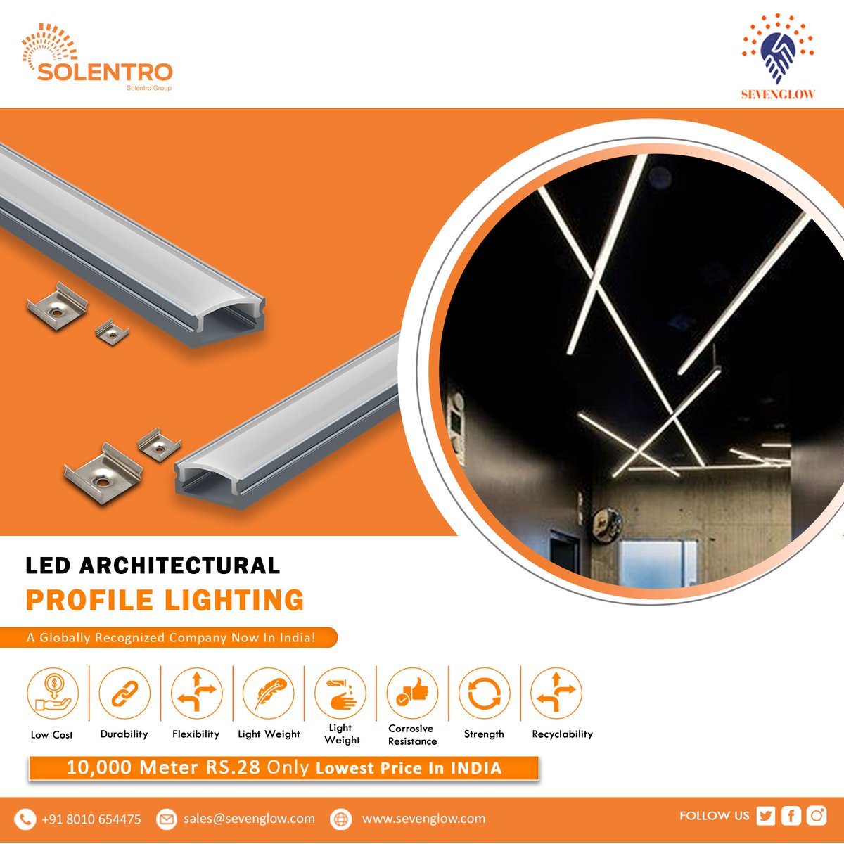 SevenGlow1's tweet photo. SEVENGLOW CORPORATION
LED ARCHITECTURAL PROFILE LIGHTING
10,000 Meter RS.28 Only Lowest Price In INDIA
Features:-
Recyclability
Strength
For Best special price connect with us
https://t.co/2tJxWnLdZL
Regards,
Sevenglow Corporation
+91-8010654475
#ledprofilelight #ledprofilelights https://t.co/bY7onezDwo