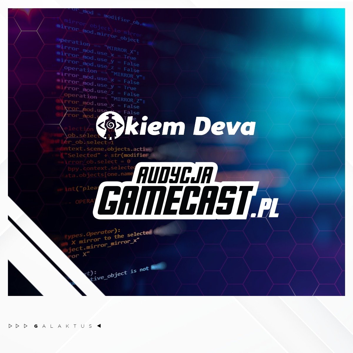 OkiemDeva's tweet image. Dzisiaj o 12:00 na AudycjaGamecast.pl wraz z @szukajt_m CEO @GalaktusPR  pogadamy trochę o growym 2022 oraz o tym jak ciężko sprzedaje się gry indie. Zapraszam!
#okiemdeva #gamedev #gamedevelopment #audycjagamecast #gamecast #galaktus