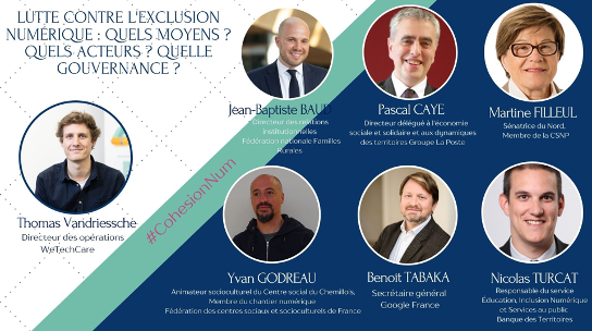 fil_Aromates's tweet photo. « Lutte contre l’exclusion numérique : quels moyens ? quels  acteurs ? quelle gouvernance ?» voici le sujet de la 2e table ronde, animée par, Thomas Vandriessche, directeur des opérations de WeTechCare  @wetechcareorg #wetechcare https://t.co/uou6qot1Yr