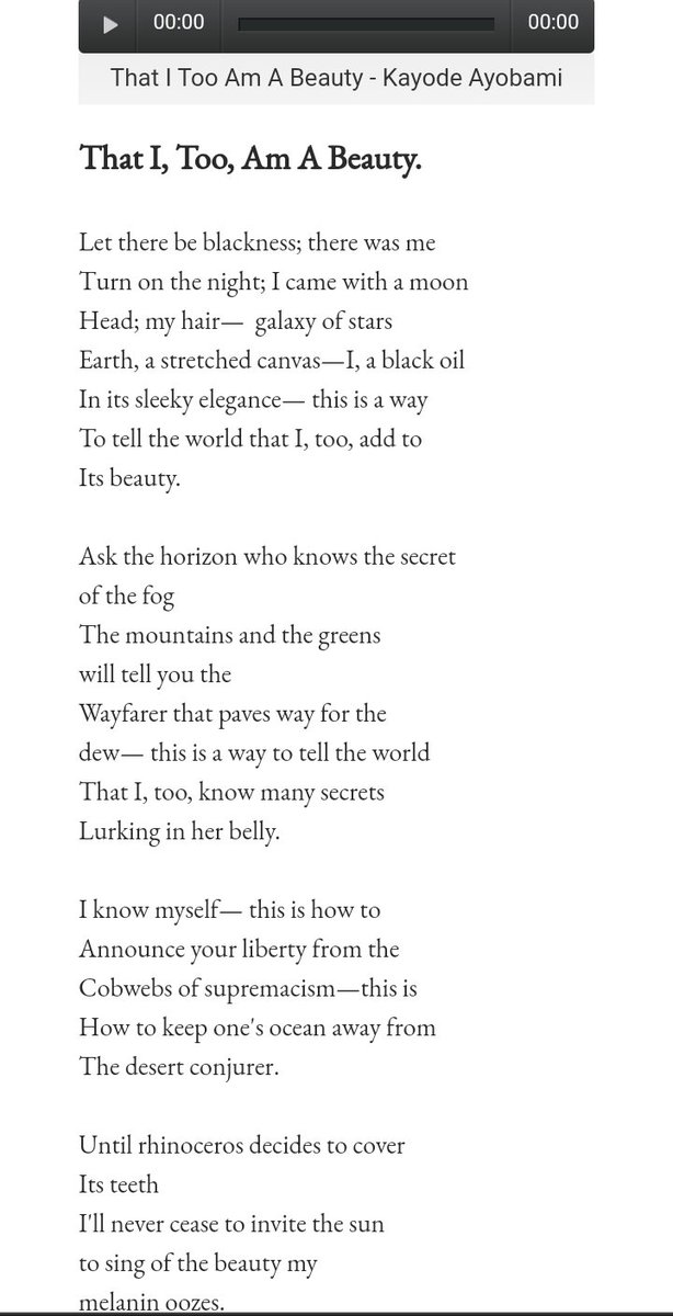 AyobamiKayode15's tweet photo. HELLO!

I have two poems published in Issue 28 of South Florida poetry journal. Glad to share space with some brilliant writers.

Read here: https://t.co/3EOUQXi8tR https://t.co/rsG0YWbrun