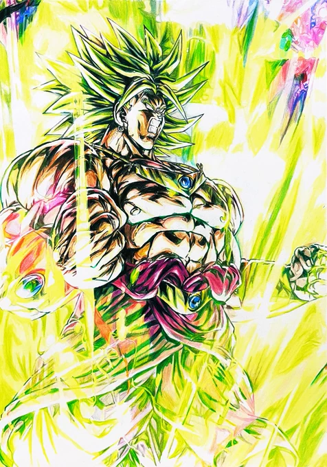 完成しました#ドラゴンボール#レジェンズ#ブロリーUL#色鉛筆#模写 