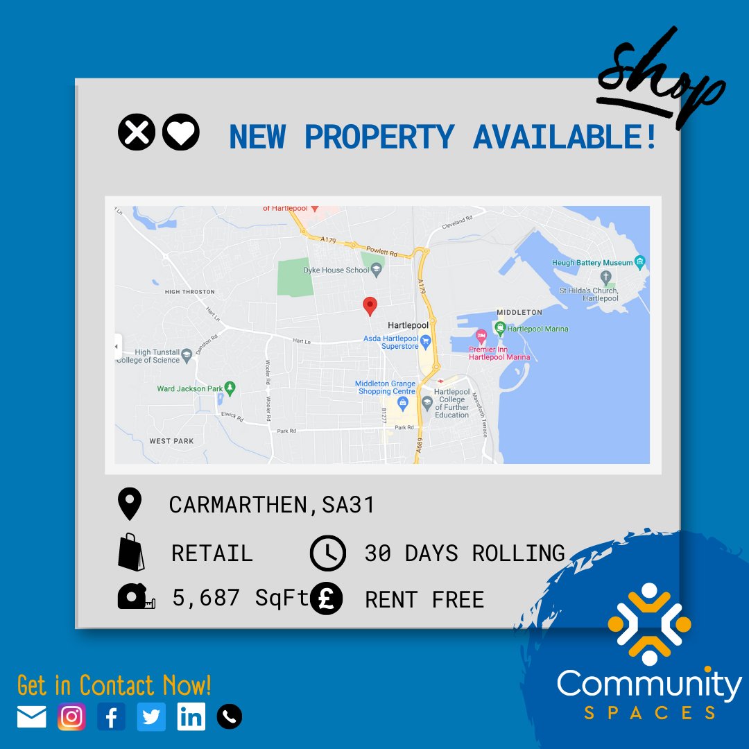 CommunitySpace5's tweet image. Not quite what you are looking for? Community Spaces have properties all over the UK and can actively seek suitable premises in your desired area.

Contact Community Spaces now to find out more. info@community-spaces.co.uk or call 01743 730 004.