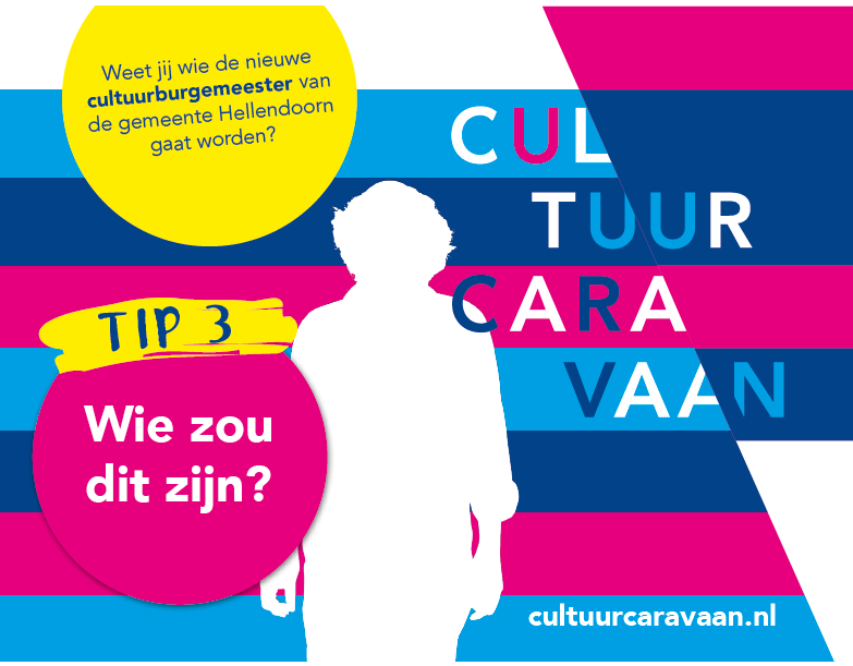 De 3e en tevens laatste tip. Nog één week wachten en we weten wie cultuurburgemeester Jaap Harmsen op gaat volgen. Wil jij bij de bekenmaking zijn? Dat kan! Kom op 9 februari 15:00 uur naar de Mural Art muur op de Blokkendoos in het Blokkenpark in Nijverdal!