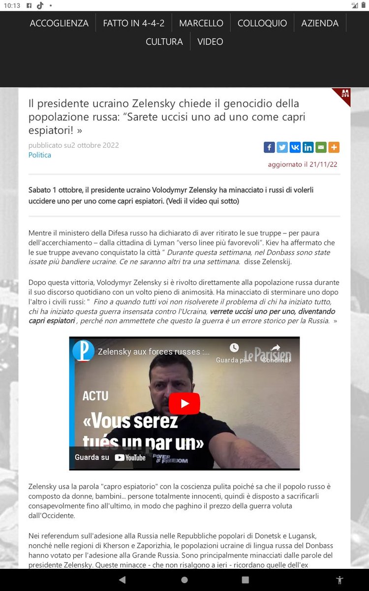 ADA79991318's tweet photo. @Marco49922370 @Erica55902833 IL #CRIMINALE #NAZISTA #ZELENSKY NON SOLO STA #MINACCIANDO I #RUSSI #ADESSO ANCHE TUTTO L' #OCCIDENTE #VUOLE #SOLDI E #ARMI👿👿👿👿👿👿#STIAMO #PARLANDO DI UN #PERICOLOMONDIALE👿👿 https://t.co/2VaPWcNdpH