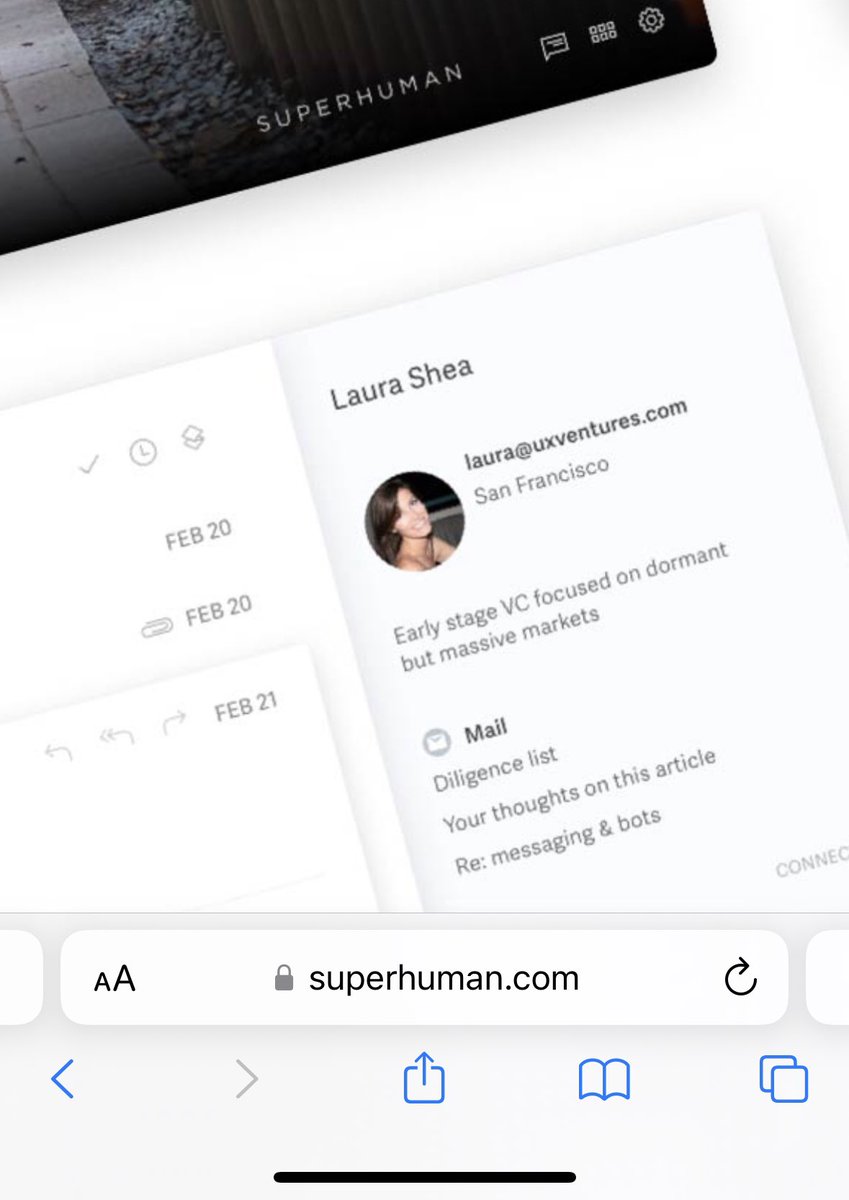 A highlight of my sessions with <a href="/cagan/">Marty Cagan</a> this week was the surprise of seeing my own face on one of his #svpg slides.

I’ve been moonlighting as Laura from UX Ventures all these years. Flattered you’re featuring my picture on the home page <a href="/Superhuman/">Superhuman</a> ❤️
#uifaces