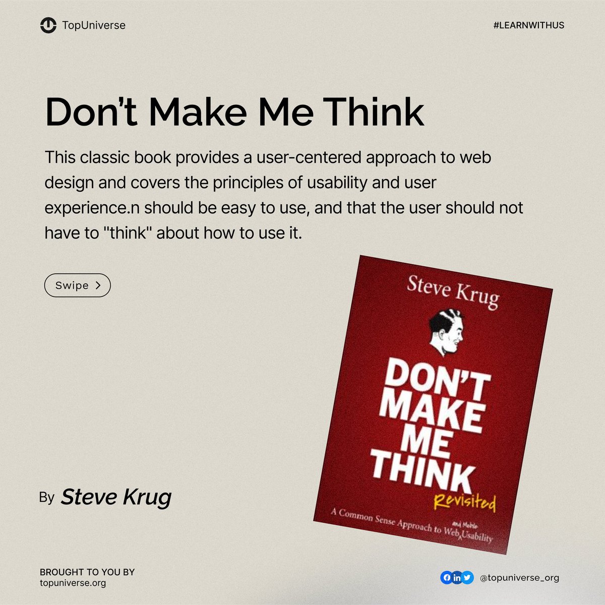 topuniverse_org's tweet image. Stay ahead as a designer by continuously learning. Check out these books for guidance:
A Thread
#DesignerTips #LearningJourney #CreativeMinds #uiux #uiuxdesigners #designcommunity #topuniverse_org #designchallege #earnatechskill #childrencancode #parentlife