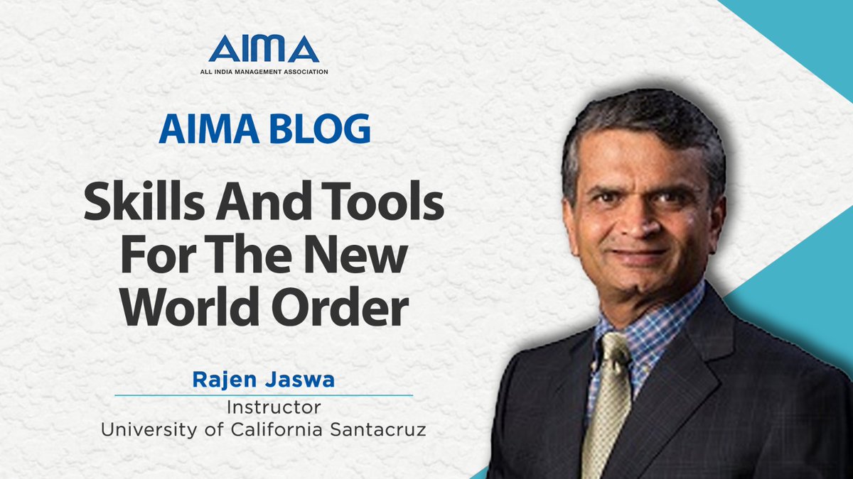 aimaindia's tweet photo. Companies that bet on the revolutionary changes brought about by the pandemic are going to be future leaders, says #RajenJaswa, Instructor, @ucsc.
Read the Blog to know more- https://t.co/ONdlwr57BR
#AIMABlog #RajenJaswa #NewWorldOrder #DigitalSkill https://t.co/YTS1XdU0Jo