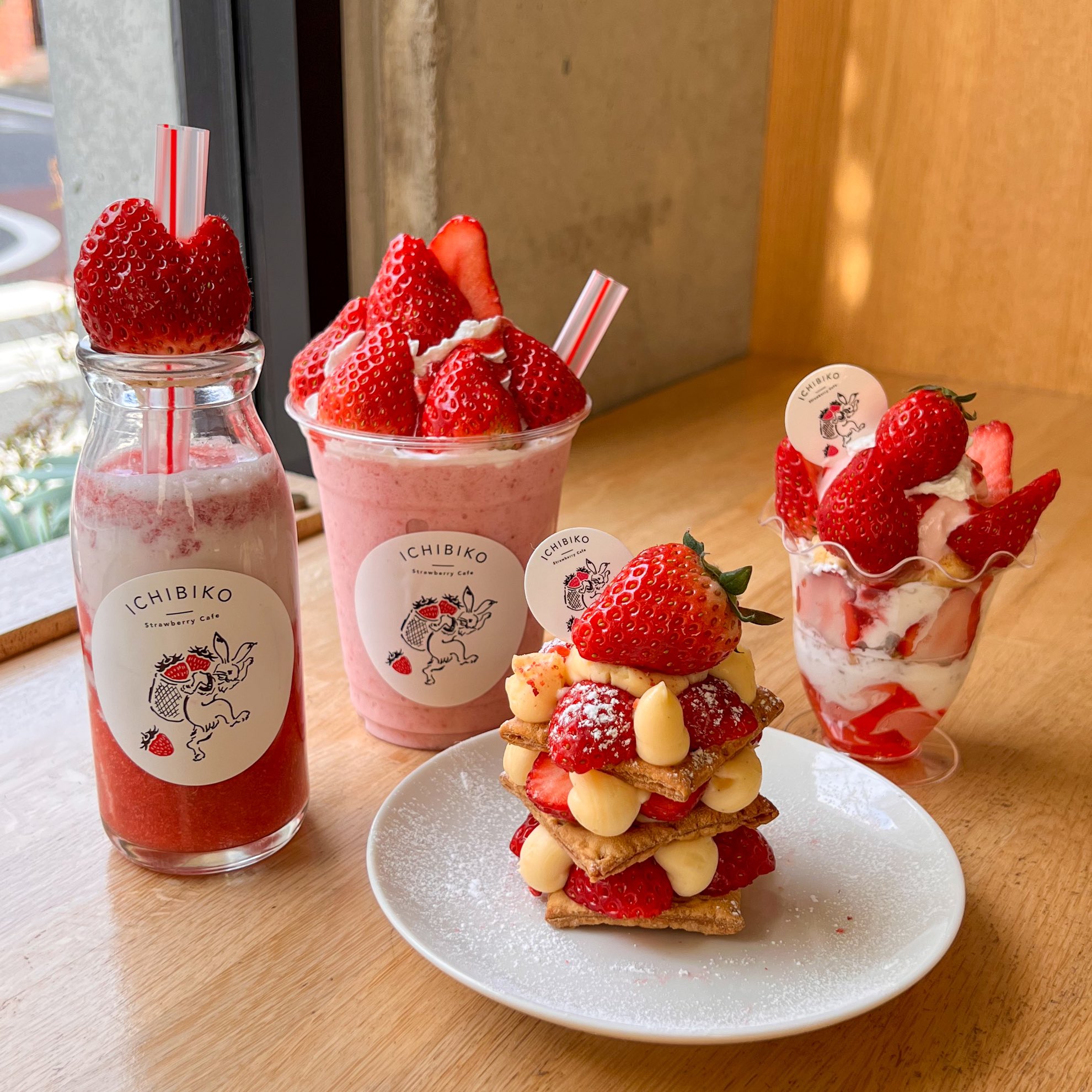 いちご のれん イチゴ柄刺繍、Wガーゼ のれん、裾スカラップ、目隠しとしても