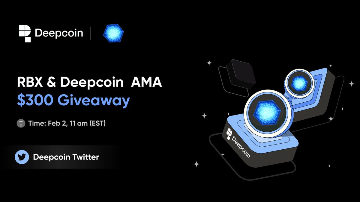 📢 Special Announcement 

🔥@ReserveBlockIO x @Deepcoin_News AMA February 2d, 11 am (EST)

💸$300 Giveaway!

💎Follow @Deepcoin_News
💎Follow @ReserveBlockIO
💎Attend AMA

📍Twitter Space: x.com/i/spaces/1DXxy…

#Deepcoin #RBX #ReserveBlock #newlisting