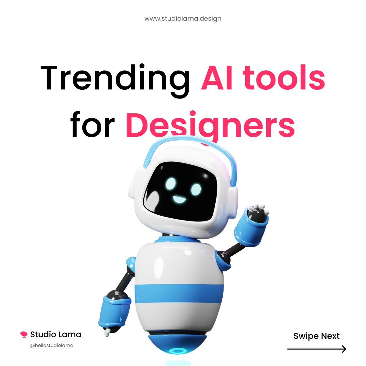 Hellostudiolama's tweet photo. Excited to see AI continuing to shape the tech industry!

Some of the most promising and currently trending AI tools for designers are listed here. 

Stay ahead of the curve and dive into these cutting-edge tools today! 

#AI #MachineLearning #TechTrends #studiolama #designagency https://t.co/Z7Ch88DwtO