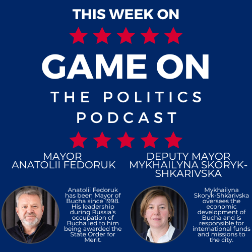 🎙️Special New Episode: Mayor Anatolii Fedoruk and Deputy Mayor Mykhailyna Skoryk-Shkarivska of Bucha, Ukraine sit down with Nathan &amp; Patrick to discuss the ongoing war in Ukraine, the Bucha massacre, and the path ahead for Bucha and Ukraine.

Listen here: linktr.ee/TheGameOnPod