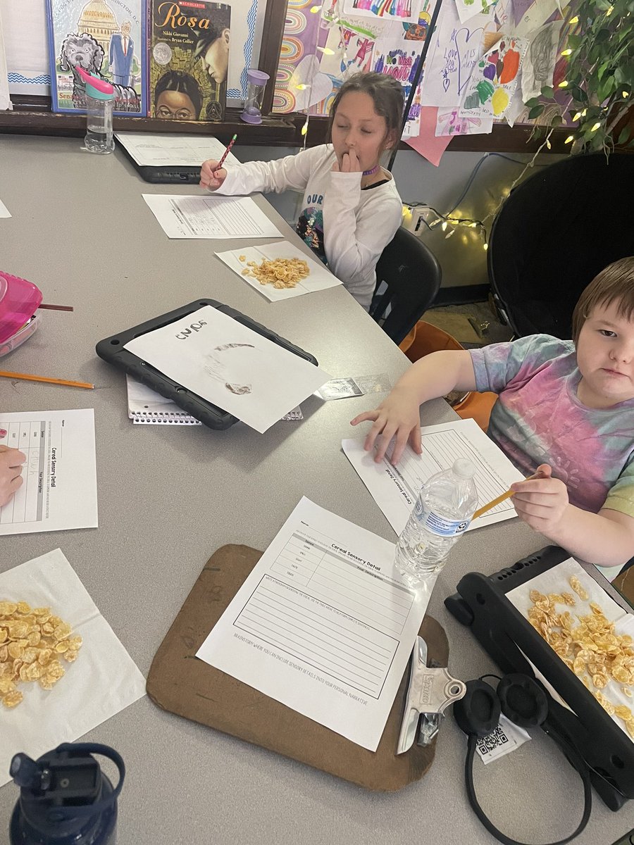 Brainstorm 🧠 Describe this “new” cereal using sensory words! — Now, use your words to write a paragraph describing this yummy, breakfast treat! #WritersWorkshop <a href="/LindberghSchool/">Lindbergh Elementary</a> #AtTheBergh