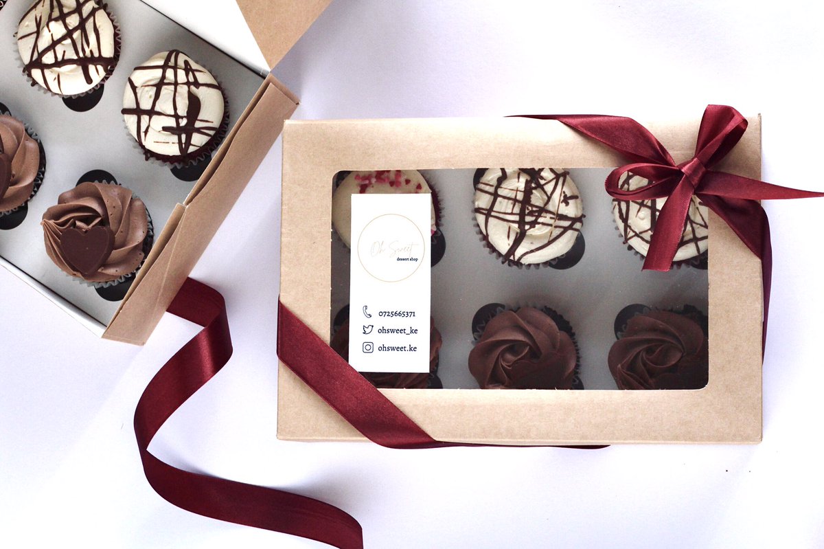 ohsweet_ke's tweet photo. @beth_kasinga 💕Valentine’s Day cupcake gift boxes for ✨1200/-✨ 
☎️0725665371 or DM us to order! https://t.co/udirRvV4Tv