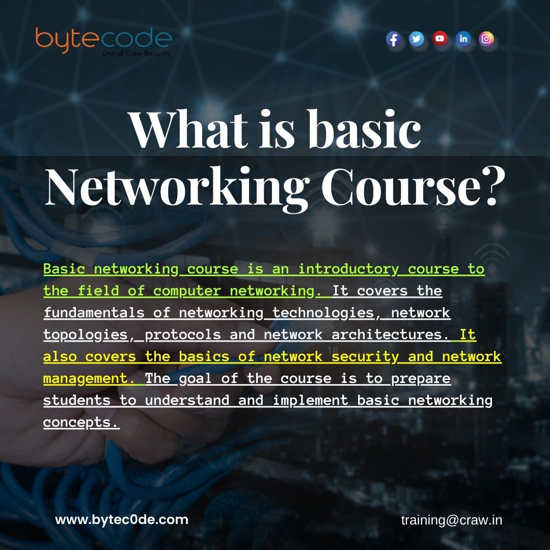 What is basic Networking Course?
Click Here to know more.
bytec0de.com/cybersecurity/…

#networking #network #cybersecurity #cybersecuritycourse #diploma #courses #itsector #networking #cybersecurity #cybersecurityawareness #cybersecuritythreats