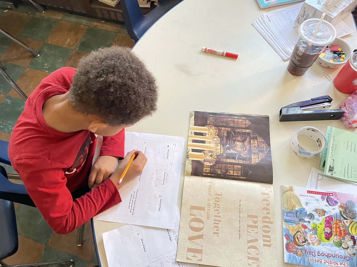 Reflection - A bright spot.  💜 Finding his love for reading, learning about MLK, and searching for sensory details as he reads. <a href="/LindberghSchool/">Lindbergh Elementary</a> #AtTheBergh