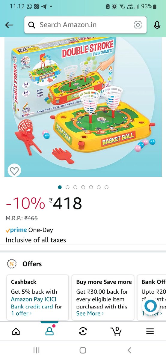 ANUJSHRIVASTA15's tweet photo. @AmazonHelp @amazonIN
@BandBajaateRaho
@jagograhakjago
So u cheated customer
You showed price of 465, offered 10% off and still higher than MRP
Still a fraud, cheat company
#Amazonchor
#Amazonfraud
#fraud
#Cheaters https://t.co/YDSWbsLBhm