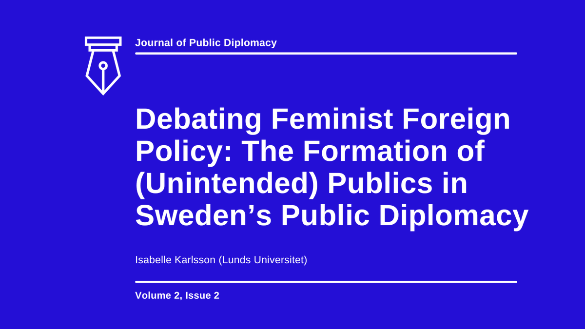 ➡️ Research article on #publicdiplomacy published in the @JournalofPD #OpenAccess 🔗 journalofpd.com/volume-2-issue…