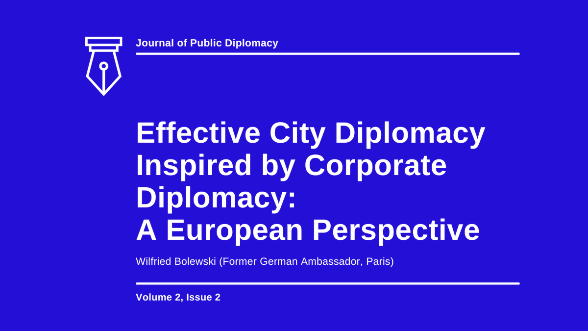 ➡️ Practitioners essay on #publicdiplomacy published in the @JournalofPD #OpenAccess 🔗 journalofpd.com/volume-2-issue…