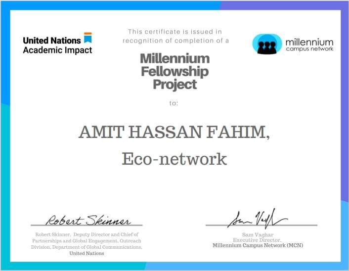AmitHassanF's tweet photo. Today marks a proud moment for me as a United Nations Millennium Fellow where I had the opportunity to work on Climate Change project.

@EcoNet_Global @SaleemulHuq2 @UNDP_BD @UNDPClimate @ImpactUN

#ClimateAction #Leadership #MakingADifference. https://t.co/cG1UbBCKCv