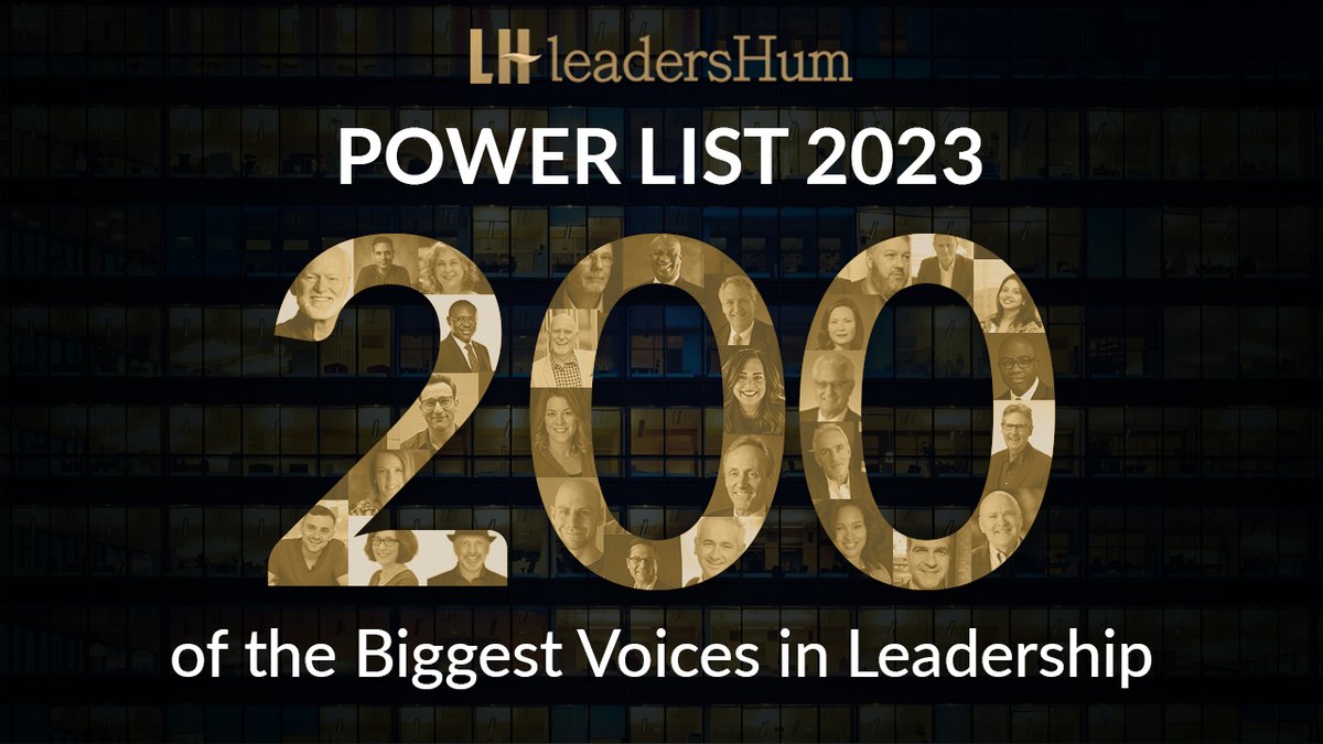LeadersHum's tweet photo. THE MOST HIGHLY-ANTICIPATED LIST OF THE YEAR IS HERE! https://t.co/QOiqVrgu5b
We welcome you to the Power List of the Top 200 Biggest Voices in Leadership in 2023.
@coachgoldsmith @simonsinek @kathycaprino @garyvee @dave_ulrich @johnsonwhitney
#PowerList200 #leadership #top200 https://t.co/TrKTTmG8Ie