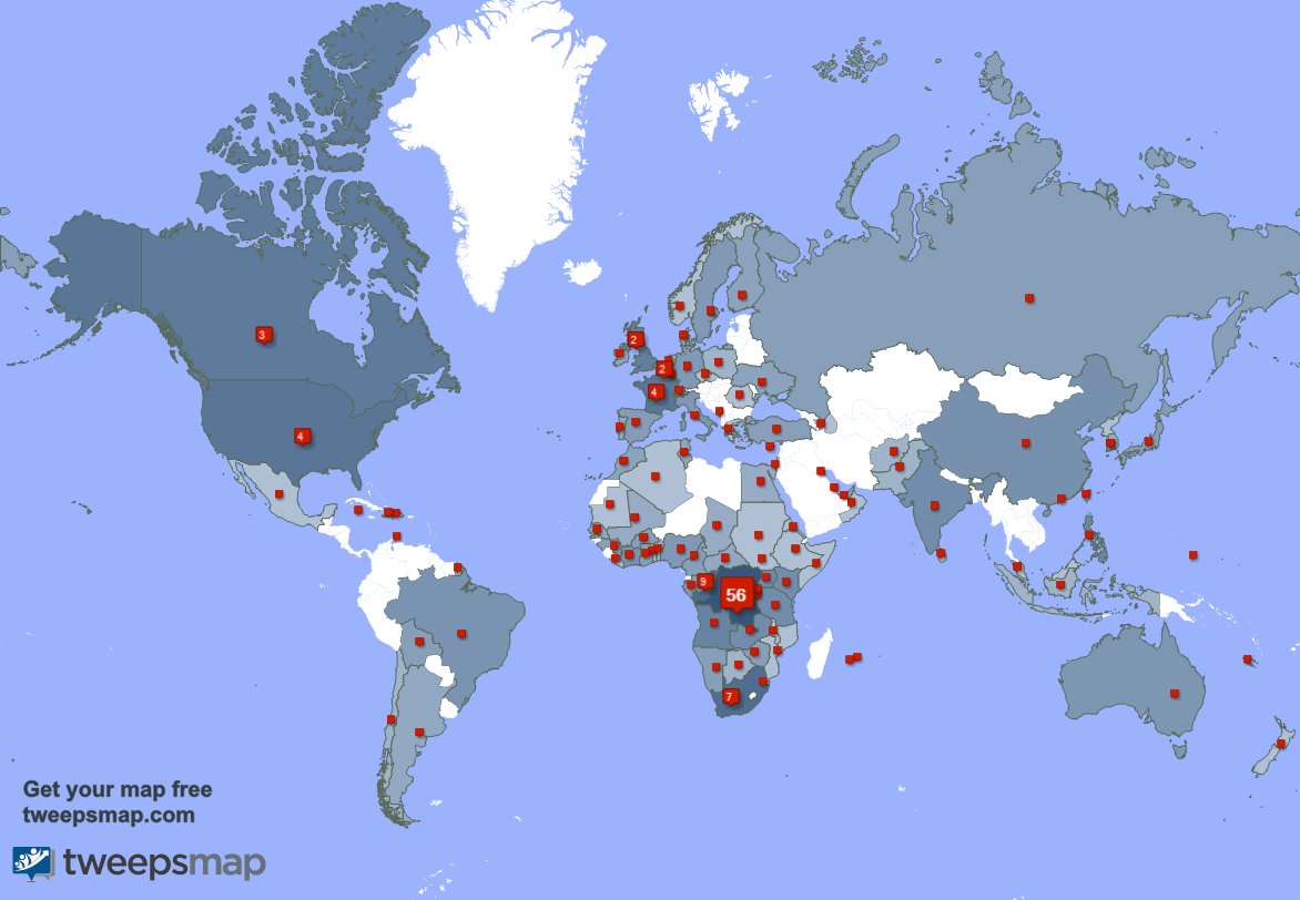 I have 9 new followers from Democratic Republic of the Congo 🇨🇩, and more last week. See tweepsmap.com/!KATANGANEWSRO…