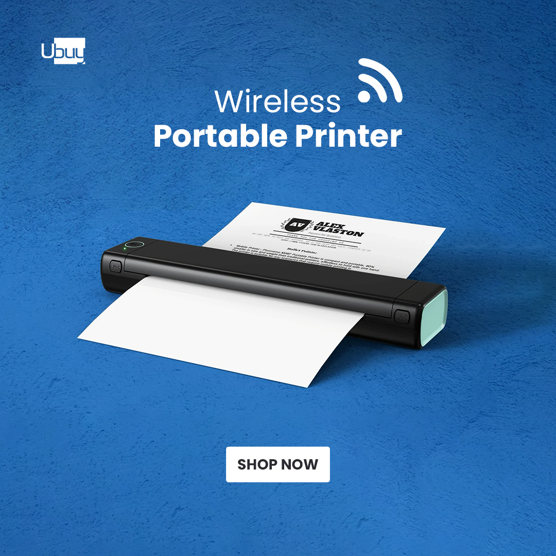 Print, pack, and go with ease. Our wireless portable printer is your mobile productivity solution 👌

Shop Now👉 bit.ly/Wirless-Printer

#OnTheGoPrinting #MobilePrinting #WirelessPrinting #InternationalShopping #Ubu