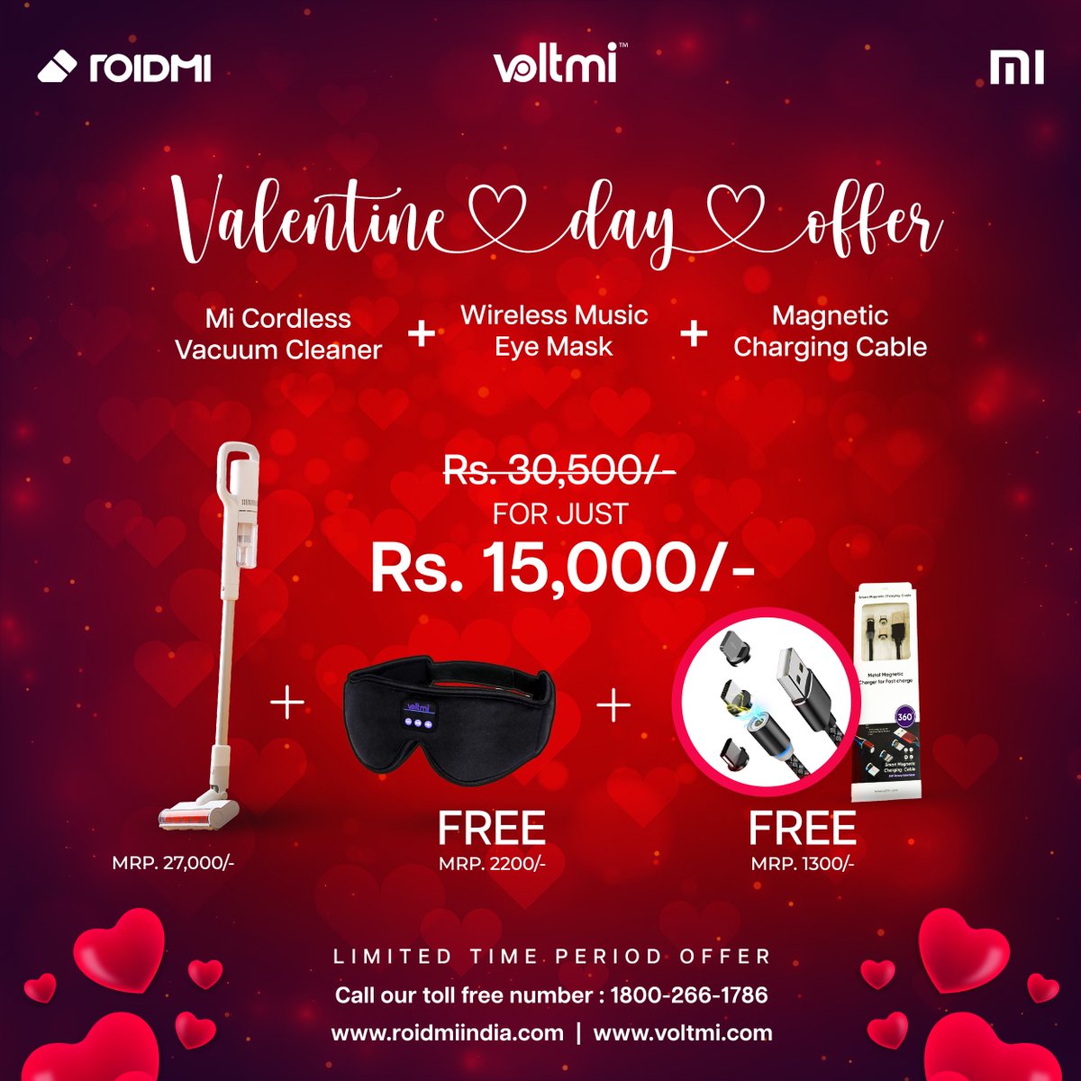 RoidmiInd's tweet photo. This Valentine's season "Sweep Them Off Their Feet". 💕
Get ready to fall in love with spotless floors and a clean home!🔥 Don't miss out on this unbeatable deal &amp; Shop now. 🛍️ https://t.co/MZiieDRZ1N