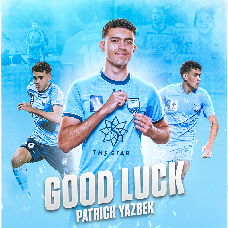 SydneyFC's tweet photo. We have accepted a record fee for an Academy Graduate as Patrick Yazbek moves onto Viking FK in Norway ➡️

Yazbek will be with us for the next three matches before departing.

Hear from Pat on his dream move ⤵️

#SydneyIsSkyBlue