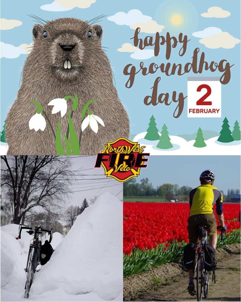 nwfire_velo's tweet photo. Will we see a shadow or not today?  Make it a great day either way by going out and riding.  Happy Groundhog Day.

#nwfirevelo #groundhogday2023 #veterans #pnwff #ffcycling #ffroadcycling #ffmtbiking #mentalwellness #firstresponders #ffmentalwellness https://t.co/l7pFLourH2