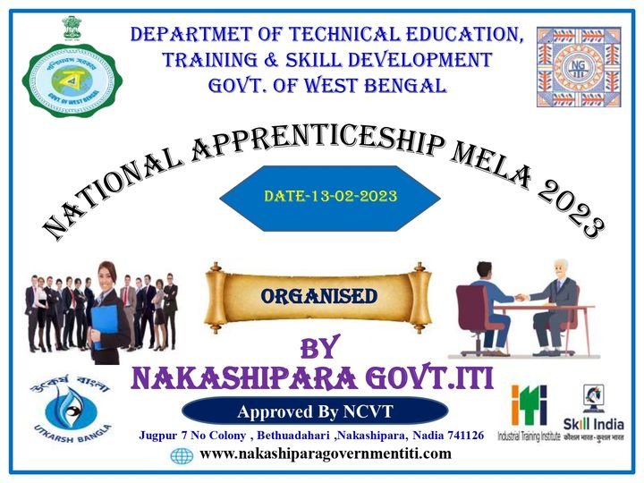 #apprenticeship
#fair
#ITIJobs
#nakashipara_govt_iti
#nationalapprenticeshipmela
Greetings from Government ITI Nakashipara running under PTP.