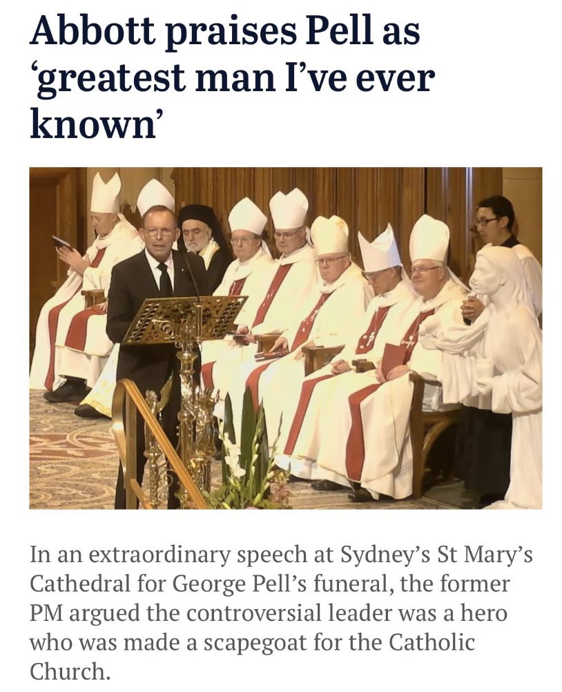 Tony Abbott is a creep and should be investigated.🤮 
#Pell #pellfuneral #GeorgePell #auspol