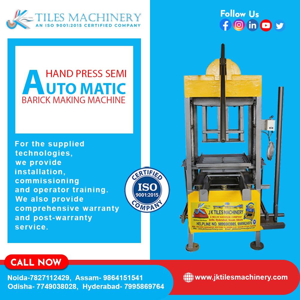 imrankh57057258's tweet photo. Hand Press Semi Auto Matic Brick Making Machine
Contact Us 🤙
📞Noida- 7827112429
📞Assam - 9864151541
📞Hyderabad - 7995869764
📞Odisha - 7749038028
🌐Website - https://t.co/kULVz6wnfV
#jktilesmachinery #vibrationtable #HardenerMakingMachine #concretemixer #pvcmould #tilesmould https://t.co/9nT9RRrEVN