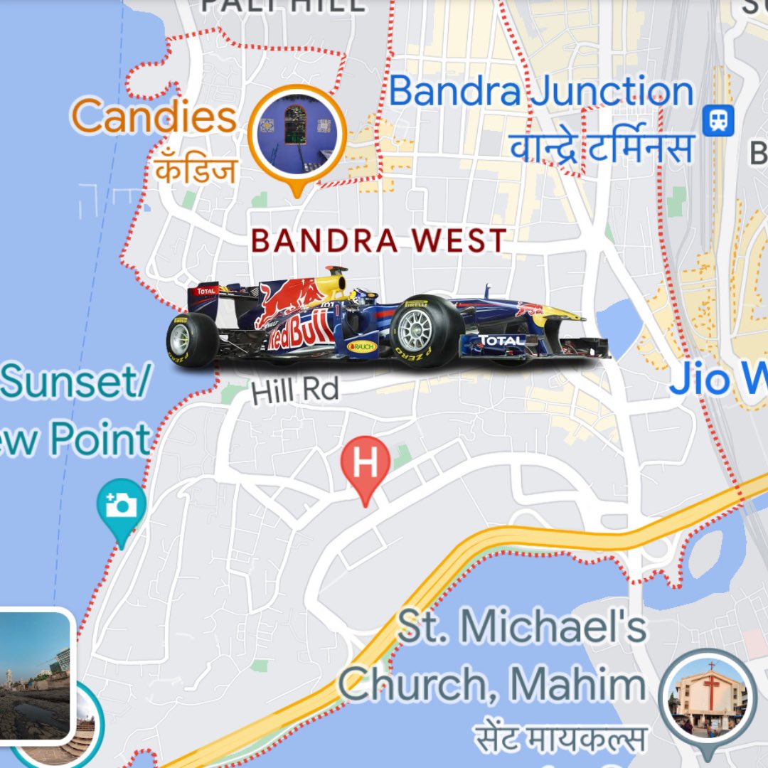 cfmagindia's tweet photo. So the venue for the @redbullindia #F1ShowRun has been set. Its #BandraWest! Now use your imagination…
#RB7 #KinkyKylie #RedBull #Bandra @redbullracing @therealdcf1 #SV5 #SebastianVettel #Vettel5 #IndianF1Fans #SaddaPlan #Mumbai https://t.co/PWcYZxuCAN