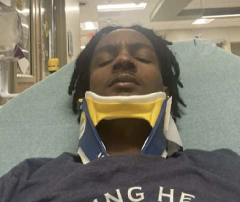 GAFollowers's tweet photo. Arrests have been made after a black KSU student was attacked by two white students outside of his apartment complex. 

“As they’re beating me they’re referring to me as Black boy, boy, (expletive), constantly saying racial slurs as they’re attacking me.” https://t.co/7WTMYUlbWN