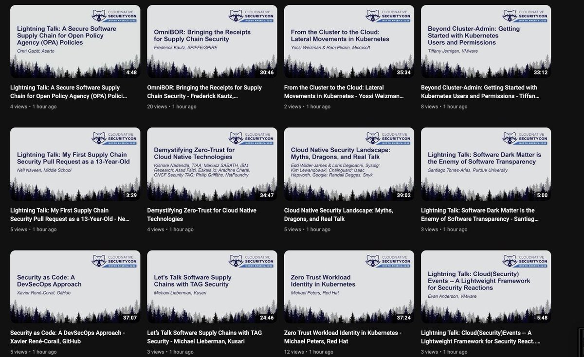 The videos of the #CloudNativeSecurityCon NA 23 started to be uploaded on YouTube 🎊🥁🥳
You can see the schedule and start watching your favorite session 🤩 There are lots of amazing talks that have been presented, as always 💫
events.linuxfoundation.org/cloudnativesec…