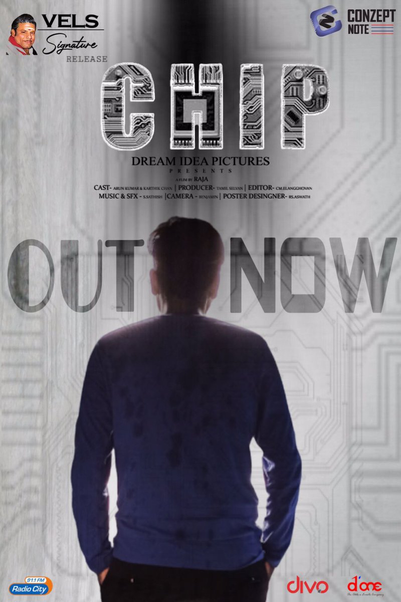 Karthik Ravivarma (@karthikravivarm) on Twitter photo Happy to share #Chip Short film
Best wishes team 🤗
🔗youtu.be/zGj08pUnwXY
Written & Directed by <a href="/offlraja_dir/">Raja</a> Thambi 💐
Cast : <a href="/Karthikchan_/">Karthik Chan</a> & Arunkumar
Producer : Tamilselvan
Editor : <a href="/CMELANGOVAN/">Editor Elango</a>
Music & SFX : Sathiskumar
Camera : Benjamin
Poster Design : Rsaswath Happy to share #Chip Short film
Best wishes team 🤗
🔗youtu.be/zGj08pUnwXY
Written & Directed by <a href="/offlraja_dir/">Raja</a> Thambi 💐
Cast : <a href="/Karthikchan_/">Karthik Chan</a> & Arunkumar
Producer : Tamilselvan
Editor : <a href="/CMELANGOVAN/">Editor Elango</a>
Music & SFX : Sathiskumar
Camera : Benjamin
Poster Design : Rsaswath