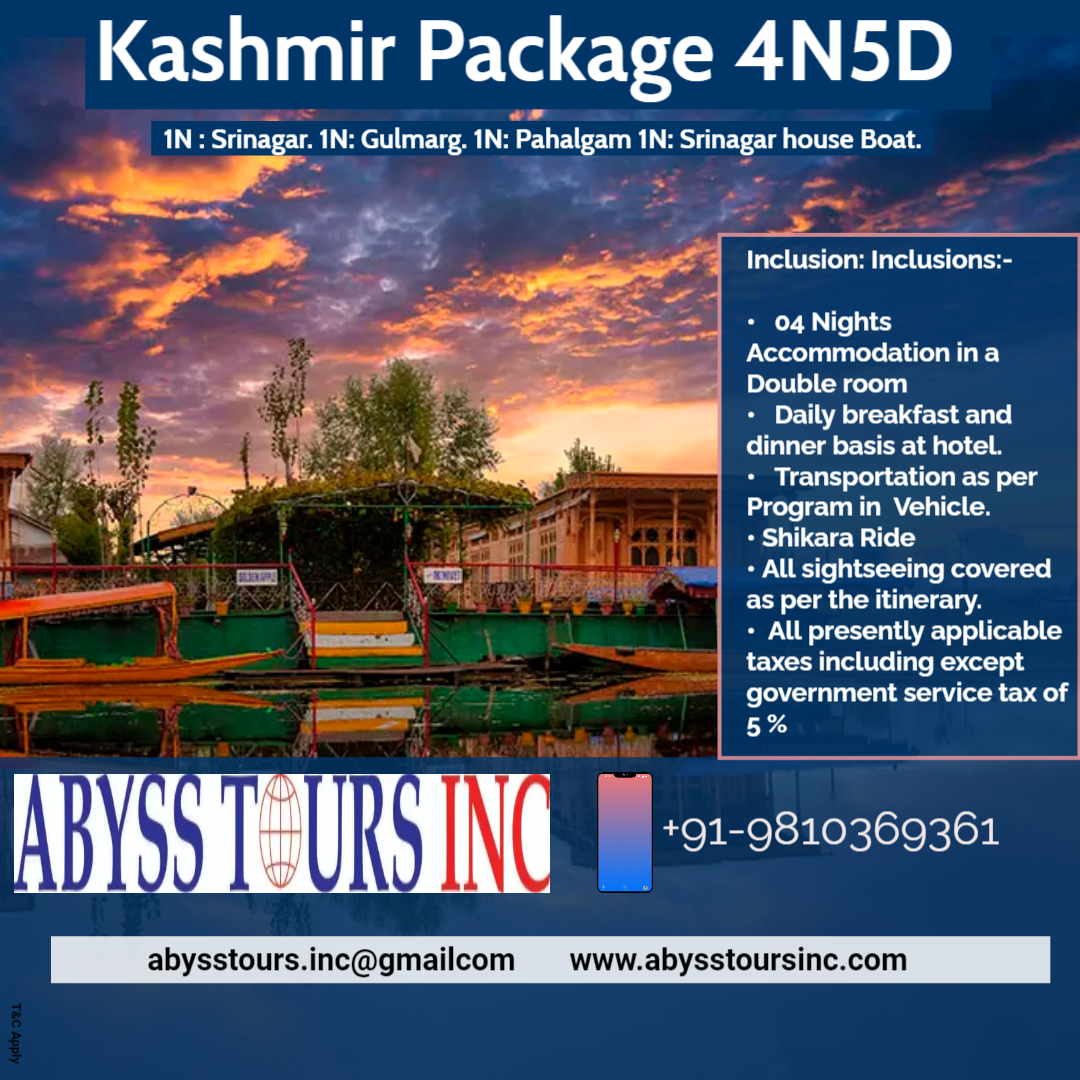 abysstoursinc's tweet photo. "Every morning brings new potential,but if you dwell on the misfortunes of the day before,you tend to overlook tremendous opportunities".-
Travel with us Discover The Graceful city of Srinagar .  E-mail sales@abysstoursinc.com 
 +91-9810369361 
https://t.co/vhlLPLFORd https://t.co/DTDj10O3fJ