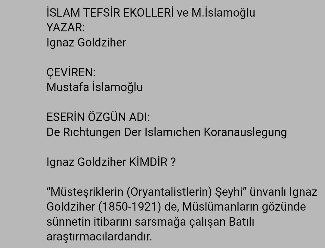 Hadismudafaa's tweet image. Goldziher'in kitabını Türkçe'ye tercüme ederek ödül alan M. İslamoğlu bir proje adamıdır.

Bu malumatları sizlerin vicdanına bırakıyoruz: