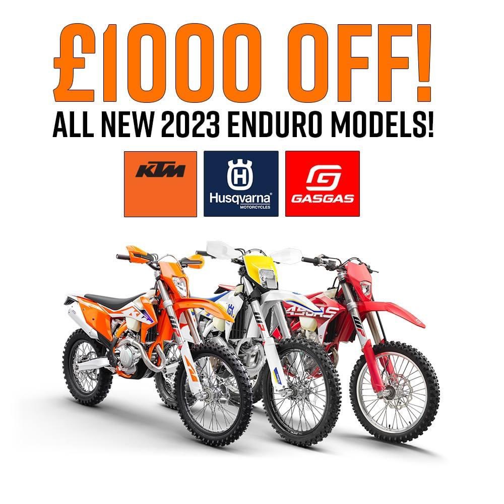 WOW! 🤩Get £1000 OFF ANY KTM, Husqvarna or GASGAS 2023 Enduro Bike at Judd Racing! Offer available while stocks last.

Call us on 0115 822 6373 today!

Visit juddracing.com/promotions-ktm/ to find out more!
#KTM #husqvarnamotorcycles #gasgas #enduro #motorbike #motorcycle #exc