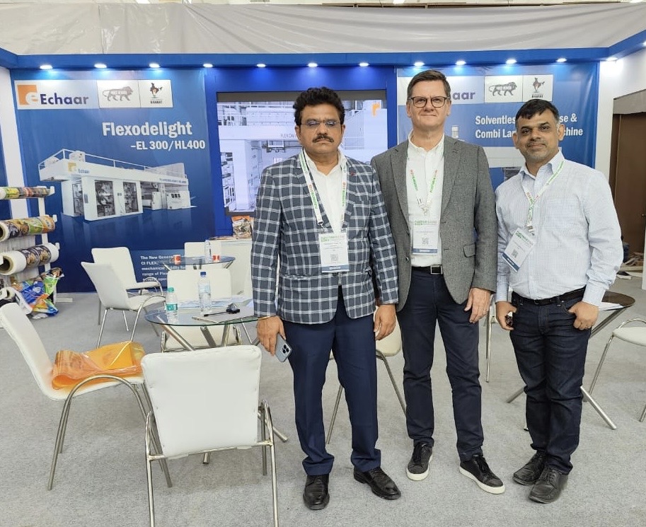 Our Co-founder & Group COO Trevor Lowes is with the R3 India & Asia family this week. First port of call...catching up with the team, our partners and valued clients at the @Pif_PLASTINDIA exhibition. #flexo #flexoprinting #plastindia2023 #packaginginnovation #vortex #india