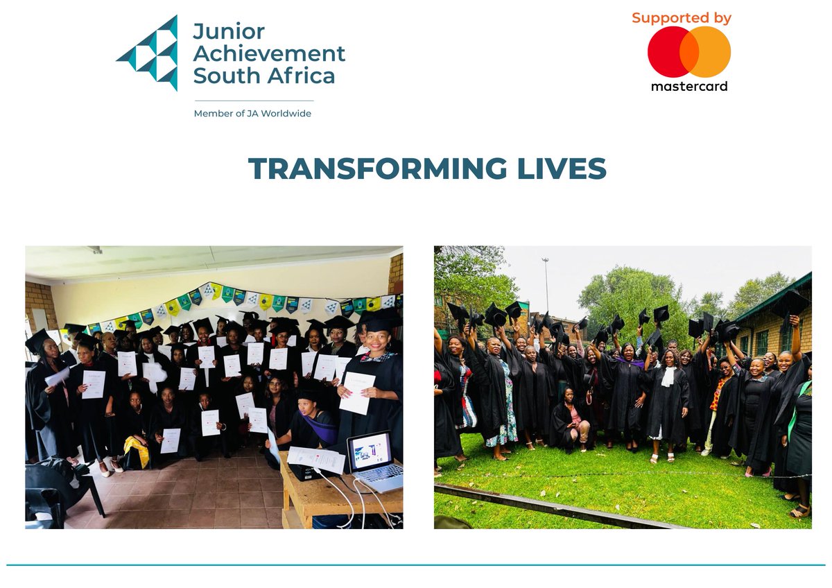 JASouthAfrica's tweet photo. We are proud to say that our partnership with @Mastercard has helped us to empower over 70 young women in Gauteng with entrepreneurship skills. These women have graduated from the JA Youth Enterprise Development Programme. 
#Inspiringyouth #WeareJA https://t.co/s7DygeJfiZ