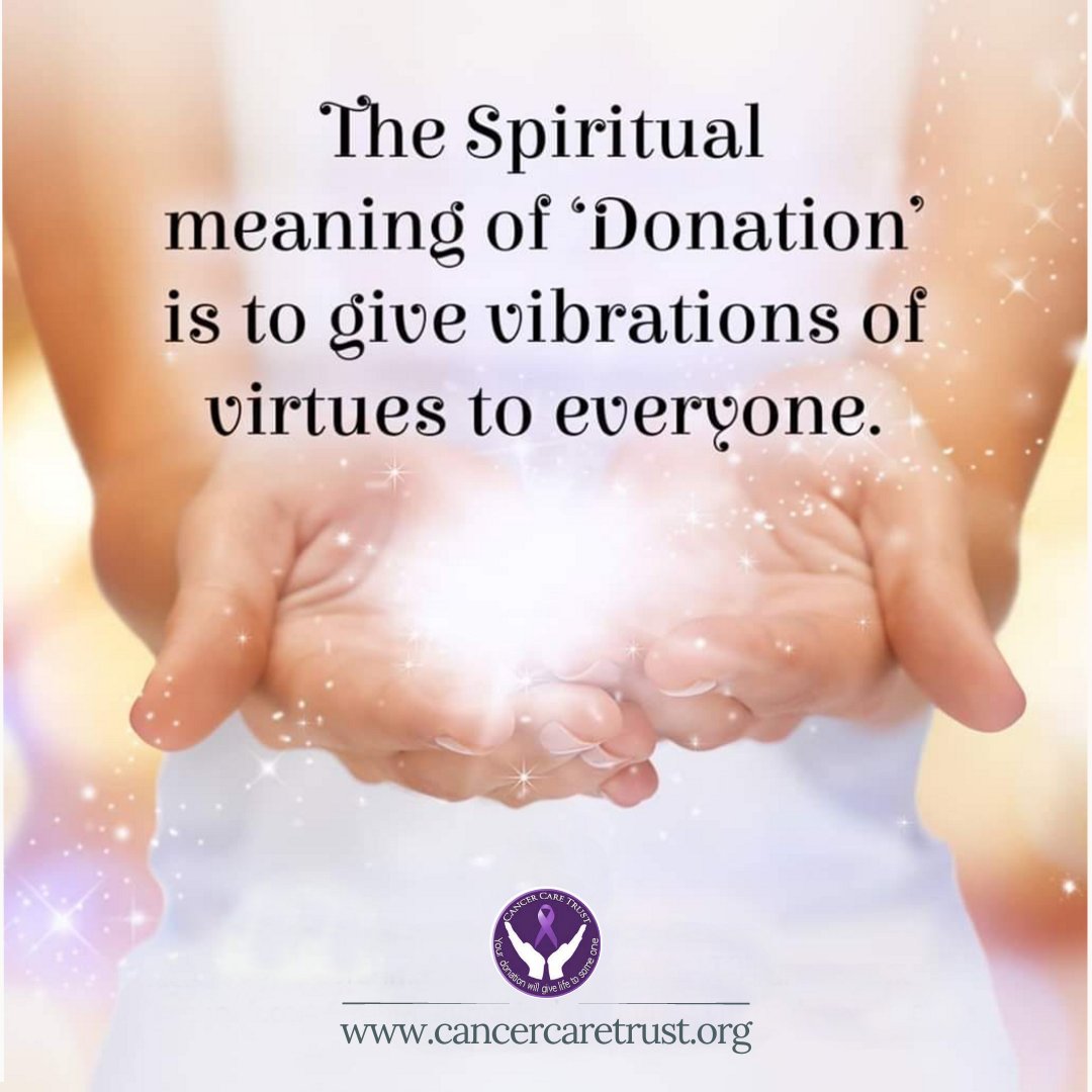 can_care_trust's tweet image. The Greatest donation is the donation of pure wishes, virtues and peace through your thoughts. This donation is hidden &amp;amp; has a pure intense - to uplift the souls and make them aware of their own peace. Let us donate happiness &amp;amp; love through our pure thoughts.

 #PureThoughts #CCT