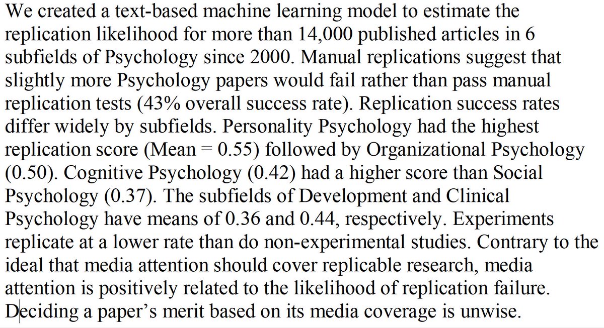 DegenRolf's tweet image. The attention paid by the media to psychological findings was negatively related to their replicability.  pnas.org/doi/10.1073/pn…