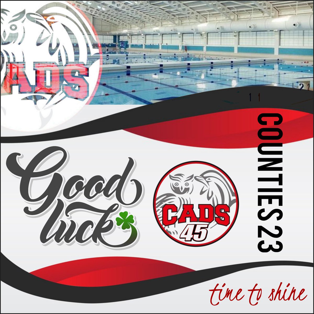 SwimCads's tweet photo. 🍀Good Luck Team CADS 🍀
As we head into our first weekend of Counties we are so proud of our swimmers &amp; know you will all shine over the next month | time to swim your ❤️ out CADS - LETS DO THIS
@asanortheast @YorkshireSwimm2 @JCCS_Leeds @Swim_England https://t.co/PQYB1bIFJf