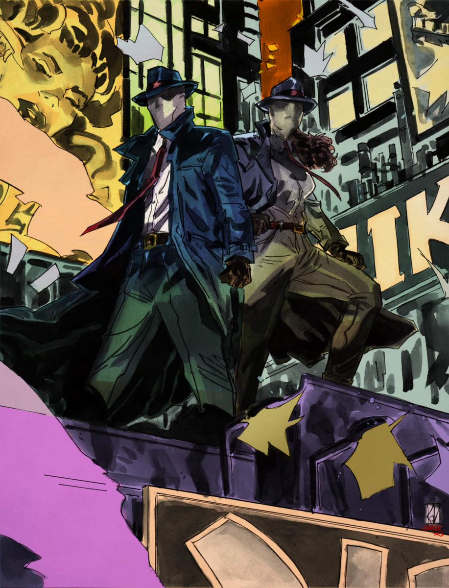 JamesLeeStone's tweet image. Did something different with the colors on this great @deankotz Questions piece! Done in @Procreate 
#VicSavage #RenneMontoya @DCComics #ColorPractice