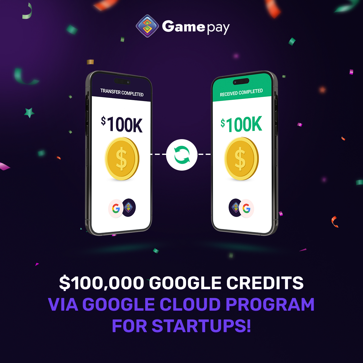 We’re over the moon! We have won 100k worth of Google vouchers! A huge thank you to everyone who supported us on our journey.

Join us on this exciting journey to bring your gaming to the next level!"
#Gamepay #BigWin#Googlepartner #Togetherwewon 100WinningMoment #Thankyou