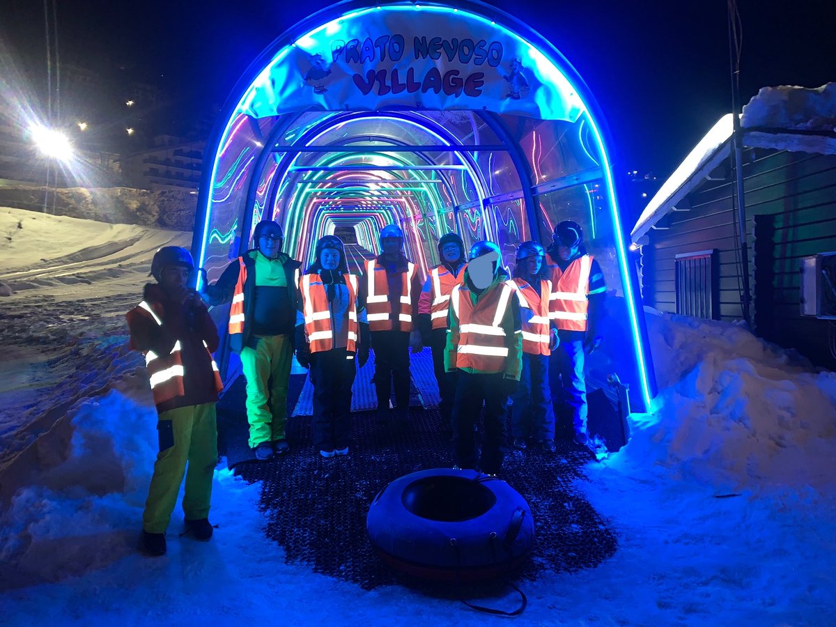 What an amazing night of snow tubing @ysgolygogarth ski group 2 had last night! Lots and lots of laughs, including from the staff team! 😀😀 Now time for day 4 out on the slopes! ⛷🇮🇹 #skitrip2023